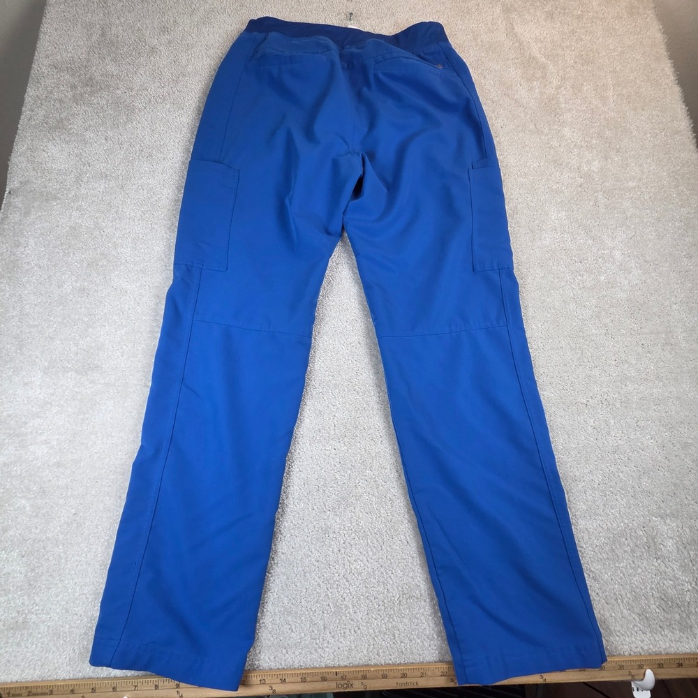 Figs Axim Cargo Scrub Pants Mens Large Blue Drawstring Lightweight Utility